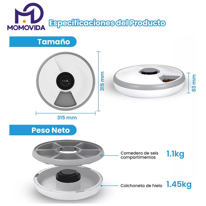 MOMOVIDA Alimentador con temporizador automático