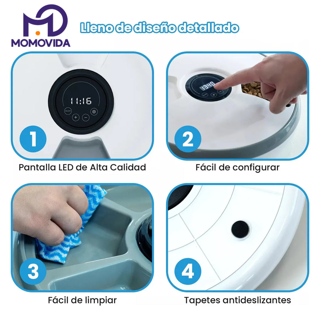 MOMOVIDA Alimentador con temporizador automático