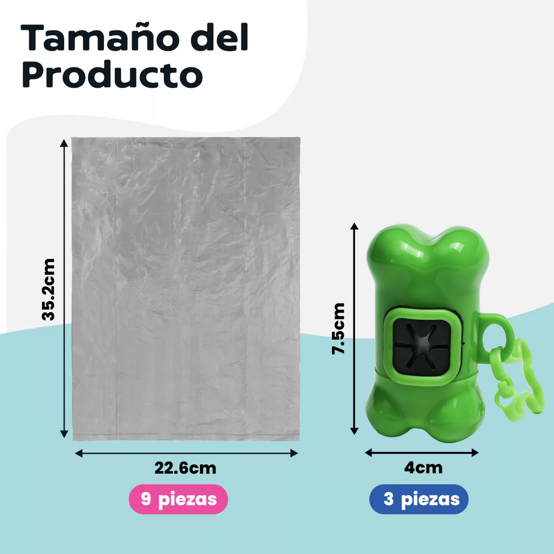 MOMOVIDA 180 Bolsas Sanitarias (4 Rollos)/ Recoger Heces Popo Perro